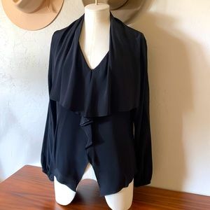 Fifteen Twenty silk poet blouse Black size XS